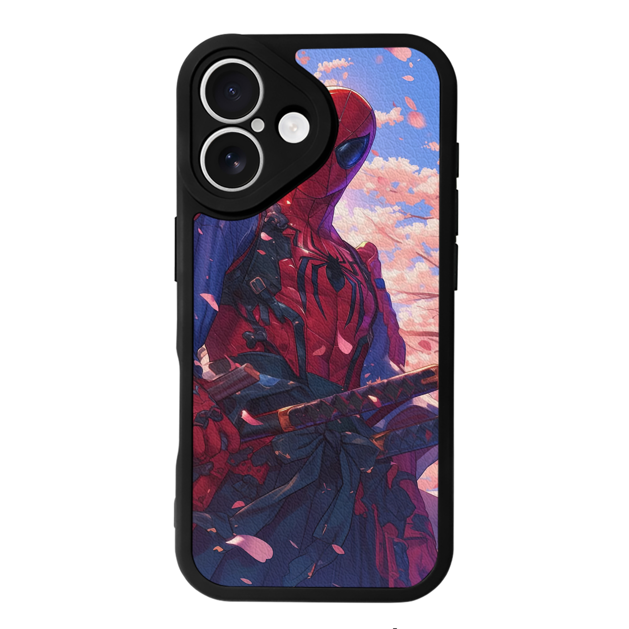 Spider Man スパイダーマン 【iPhone 16シリーズ対応】シリコンスマホケース（レザー調） 材質：シリコン